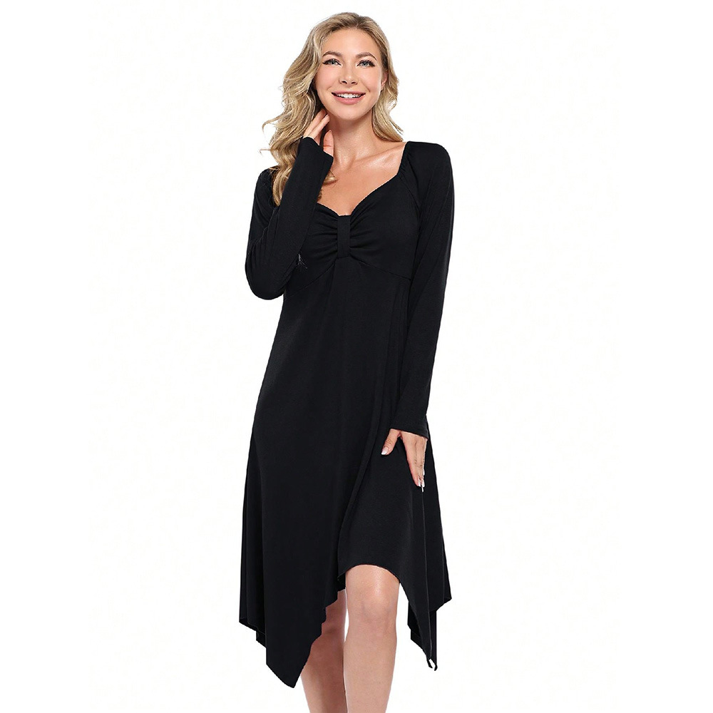 Women's Casual Maxi Midi High Waist Office Dress