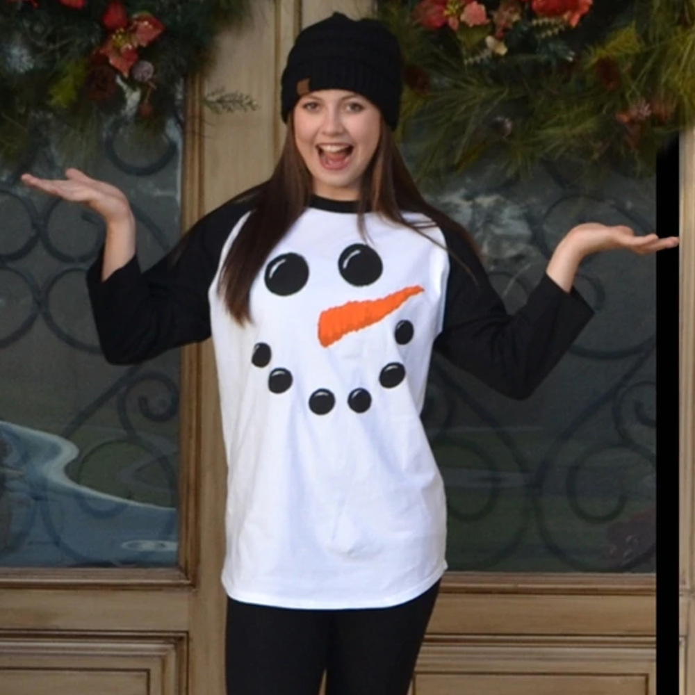Womens Long Sleeve T Shirt Round Neck Printed Comfortable Fabric Autumn Fashion Christmas Occasion Wholesale