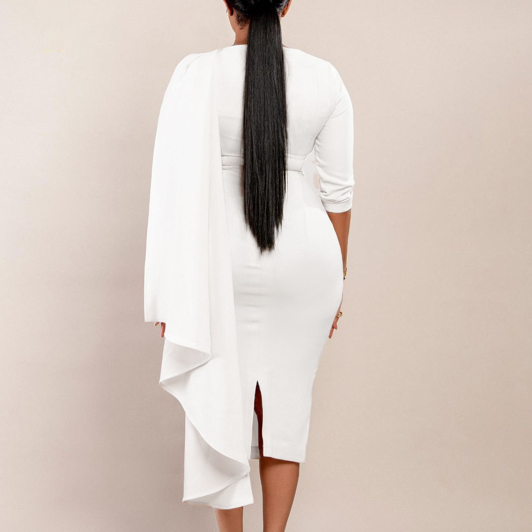 European and American Women's Fashion — New Stylish Solid Color Pencil Skirt, Elegant Design, Versatile Wear — Wholesale Suppl