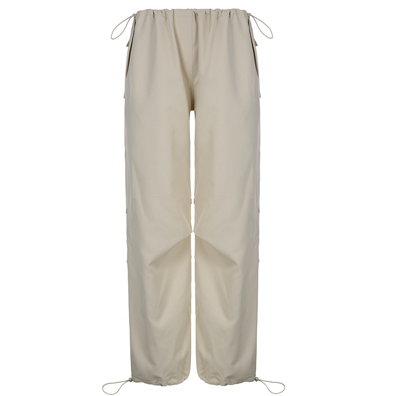 Casual Cargo Pants Loose Fit Tapered Leg Solid Color Breathable Fabric Summer Streetwear for Men Wholesale