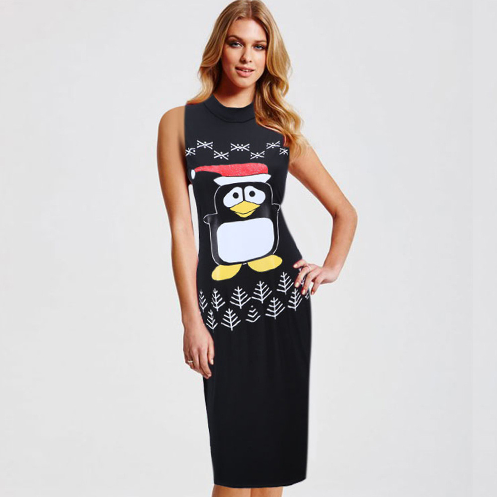 Womens Printed Dress Autumn Winter Style Christmas Party Outfit Wholesale Available customizable