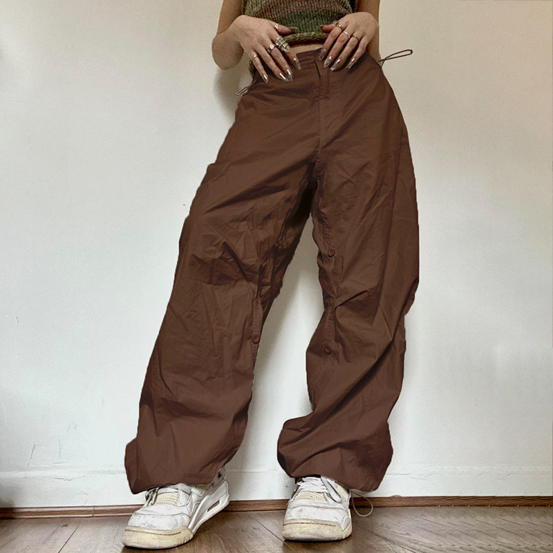Casual Cargo Pants Loose Fit Tapered Leg Solid Color Breathable Fabric Summer Streetwear for Men Wholesale