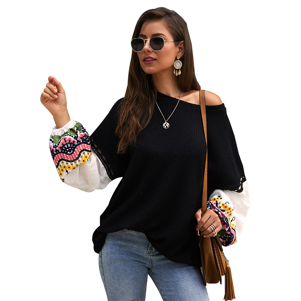 Knitted Patchwork Sweater Stylish Design Comfortable Fit Warm Fabric Autumn Winter Fashion for Women OEM Available