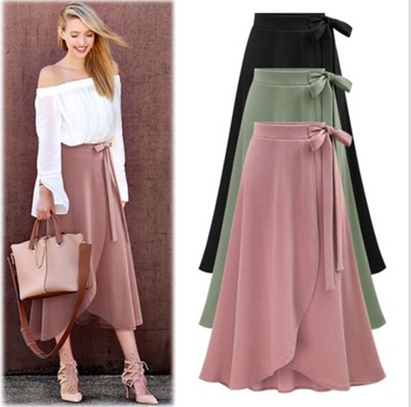 High Waist Midi Skirt Split Design Plus Size Adjustable Tie Casual or Formal Wear Ready to Ship