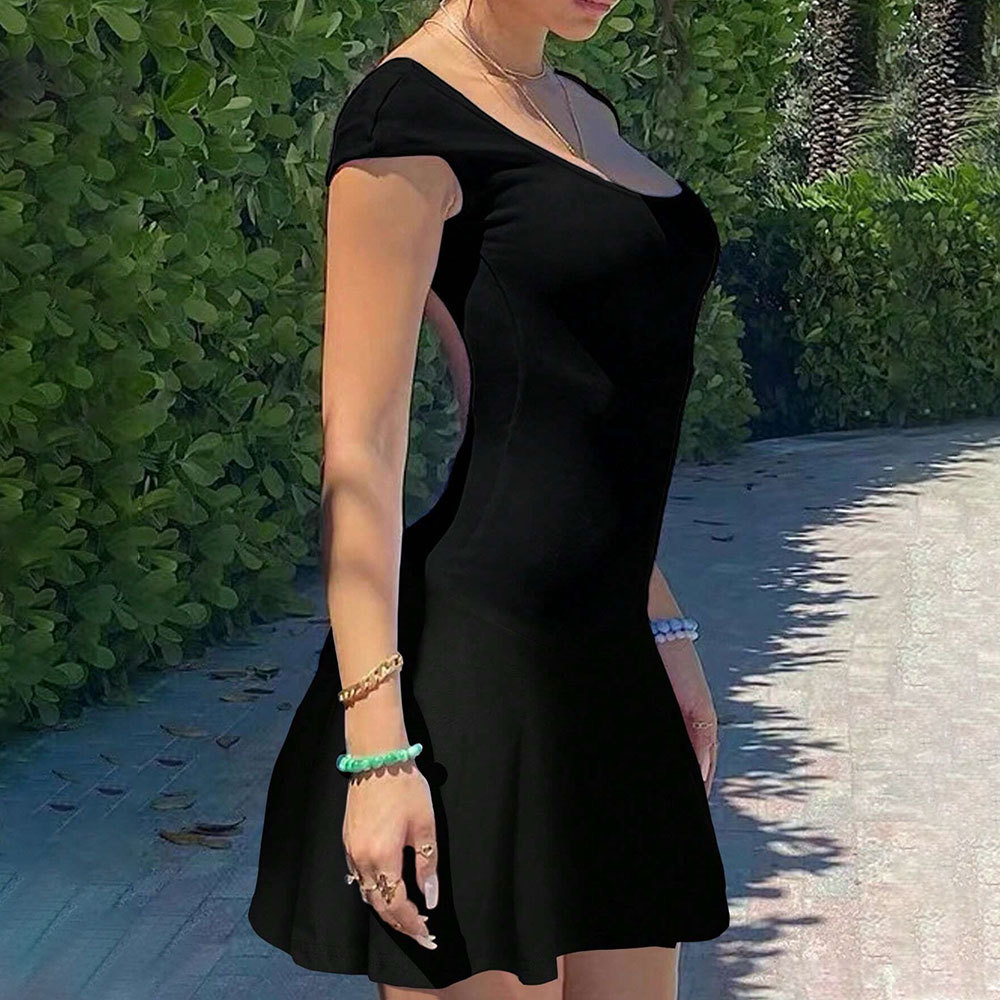 French Style Pure Desire Sexy Dress Summer New Backless Waist Slim Short Dress