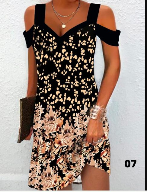 3D Digital Print Dress Summer Style Short Sleeve Comfortable Fabric Perfect for Casual Outings Wholesale Available