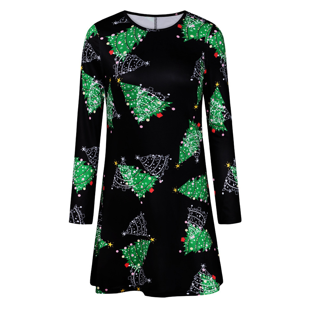 Womens Long Sleeve Printed T Shirt Autumn Winter Style Casual Wear for Christmas Wholesale Available