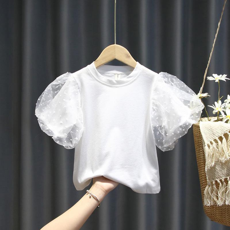 Girls Short Sleeve T Shirt Puff Sleeve Design Soft Fabric Summer Style Perfect for Casual Wear Wholesale Available
