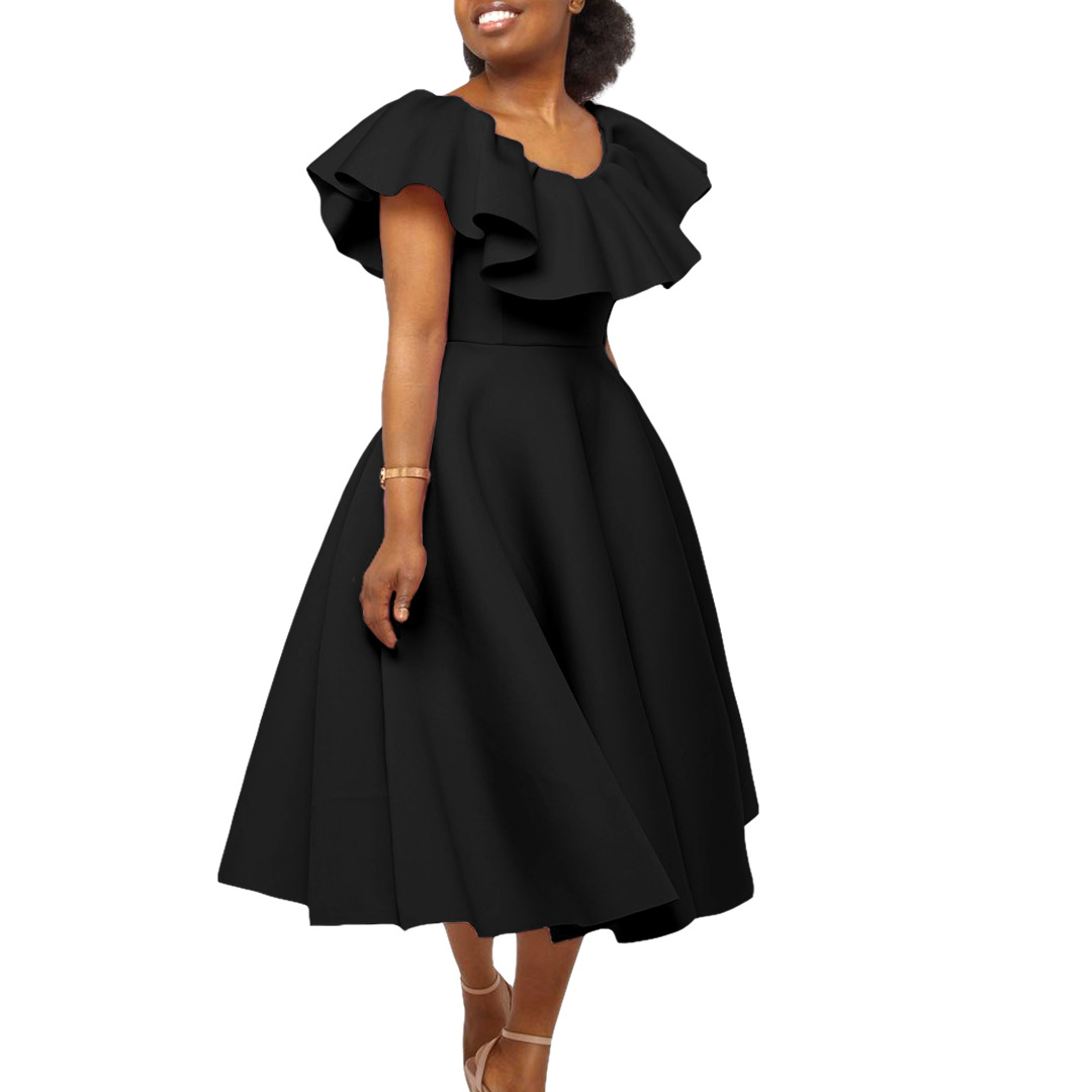 Elegant Ruffled Hem Maxi Dress for Parties and Events, Fashionable and Chic Evening Gown, Perfect for Special Occasions