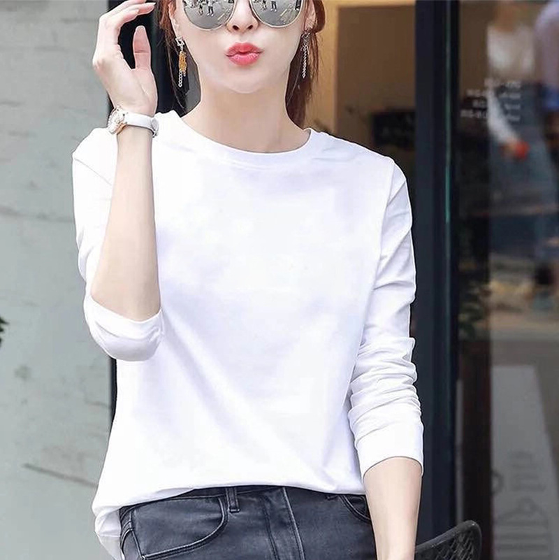Womens Loose Fit Round Neck Long Sleeve T Shirt 95 Cotton Floral Print Plus Size Casual Spring Wear Wholesale