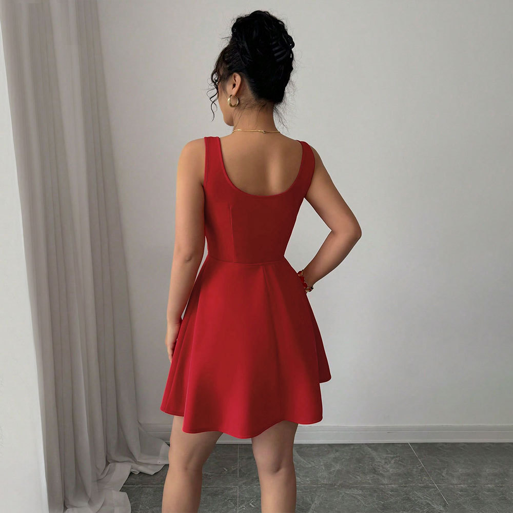 Women's Chic Square Neck Cami Dresses
