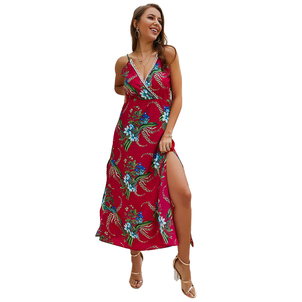 Bohemian Print Maxi Dress Womens Summer Sleeveless Design Lightweight Fabric Stylish and Comfortable Wholesale
