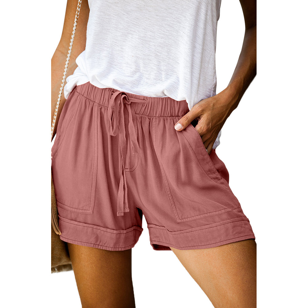Womens Casual Tencel Shorts High Waist Loose Fit Wide Leg Summer Fashion Wholesale Available