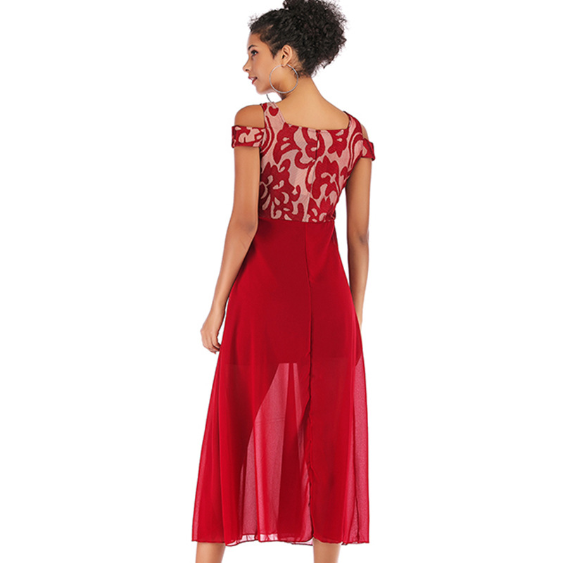 Off Shoulder Tulle Dress Elegant Design Spring Collection Womens Fashion Wholesale Available