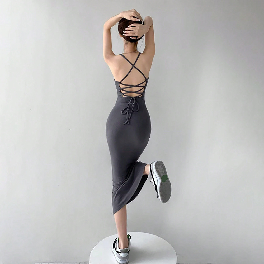 Women's Summer Slim Fit Strappy Bodycon Dress