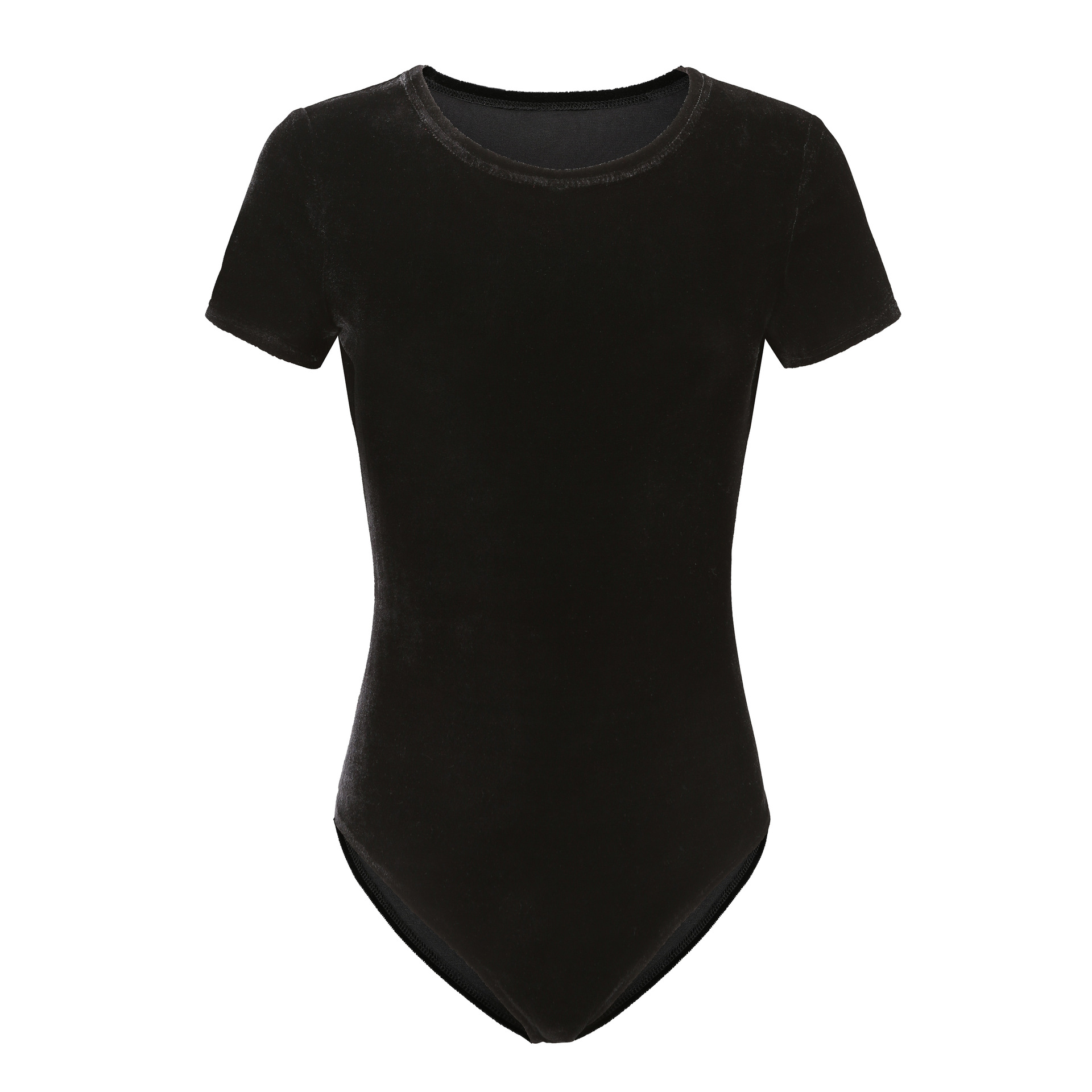 Velvet Jumpsuit Short Sleeve Slim Fit Versatile Design Casual Wear for Women Wholesale Available