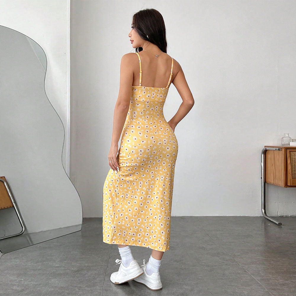 Floral Midi Dress Fresh and Sweet Style Spring Summer Fashion Wholesale Available private label