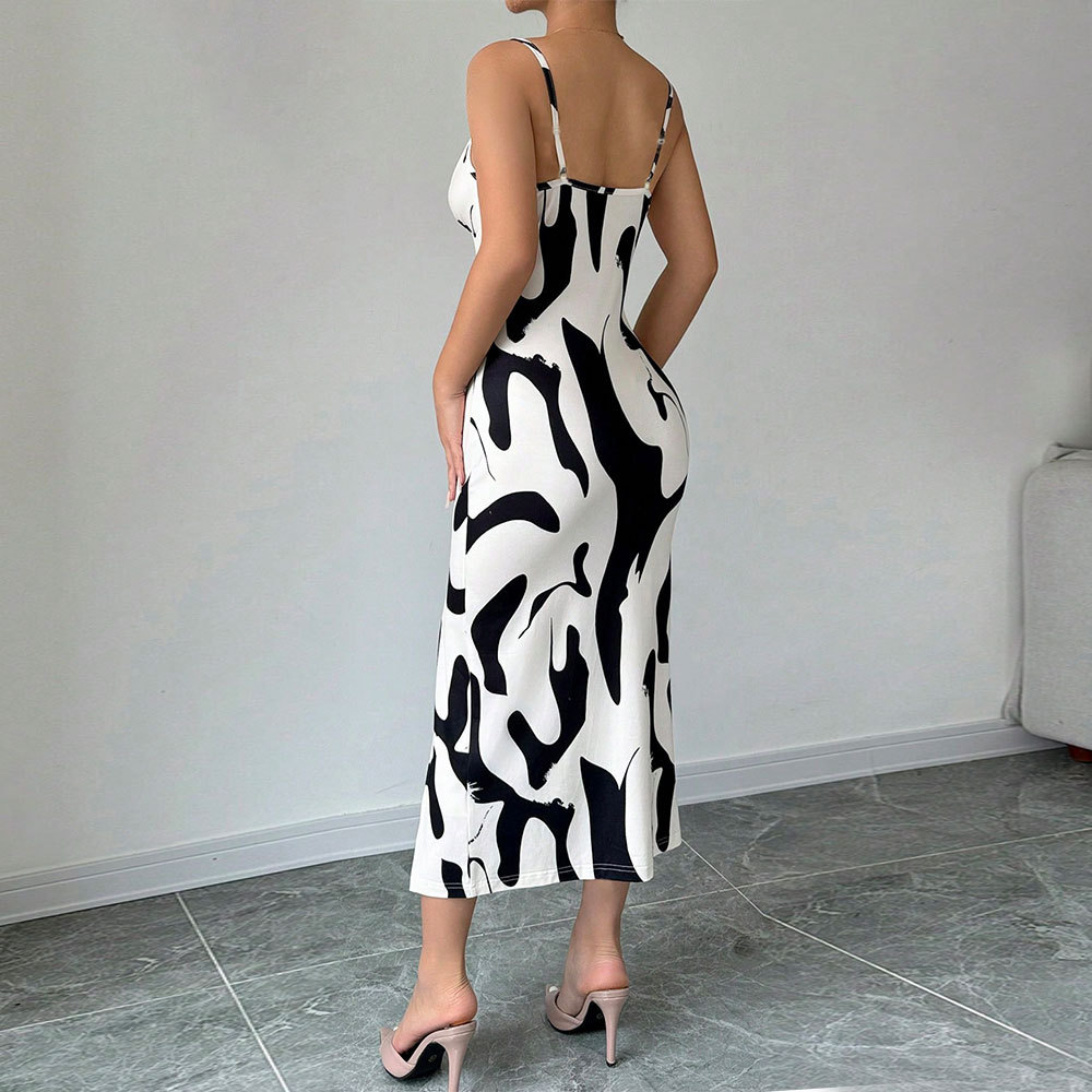 New Spring Summer Women's Dress with Cow Pattern