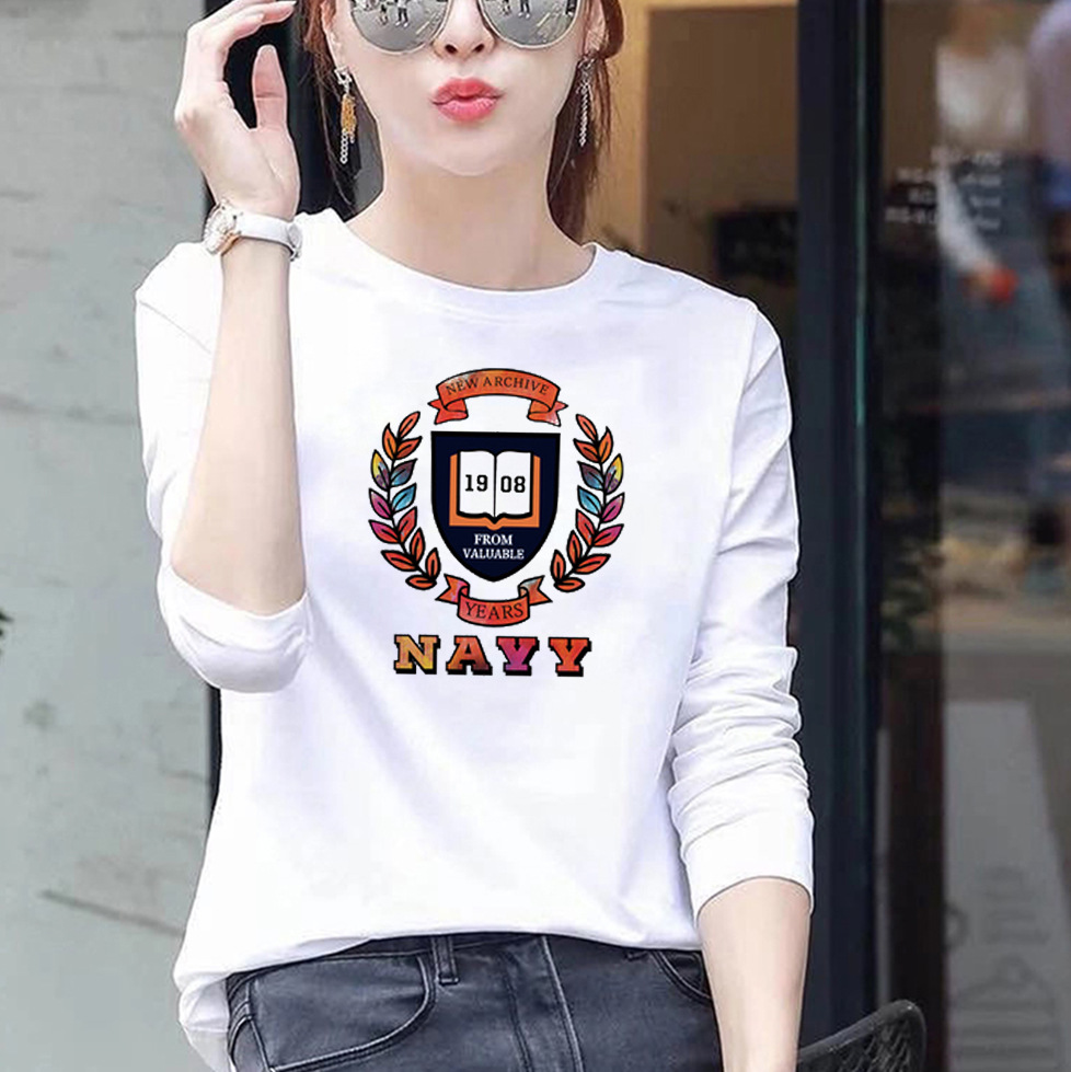 Womens Loose Fit Round Neck Long Sleeve T Shirt 95 Cotton Floral Print Plus Size Casual Spring Wear Wholesale