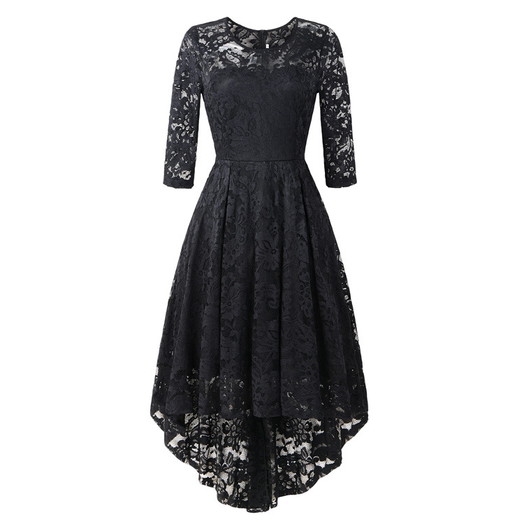 Women's Lace Crew Neck Dresses