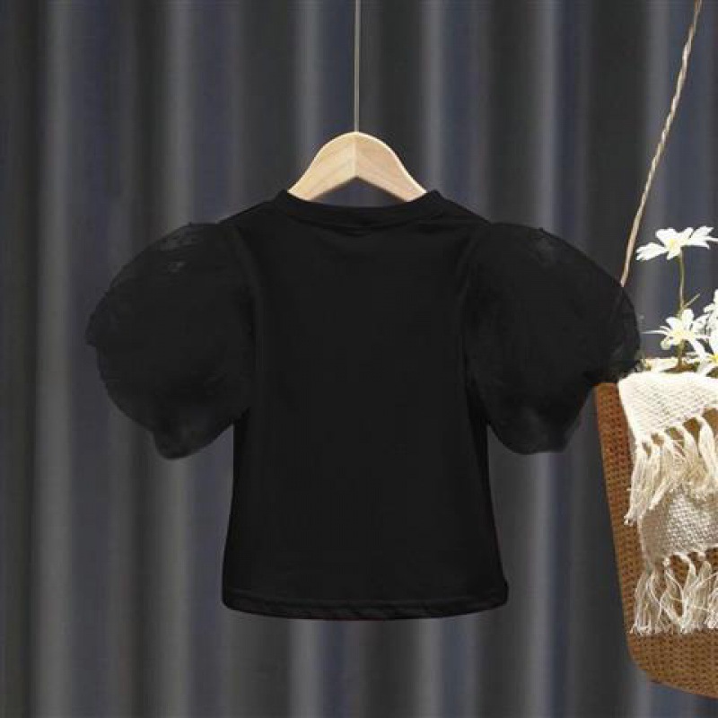 Girls Short Sleeve T Shirt Puff Sleeve Design Soft Fabric Summer Style Perfect for Casual Wear Wholesale Available