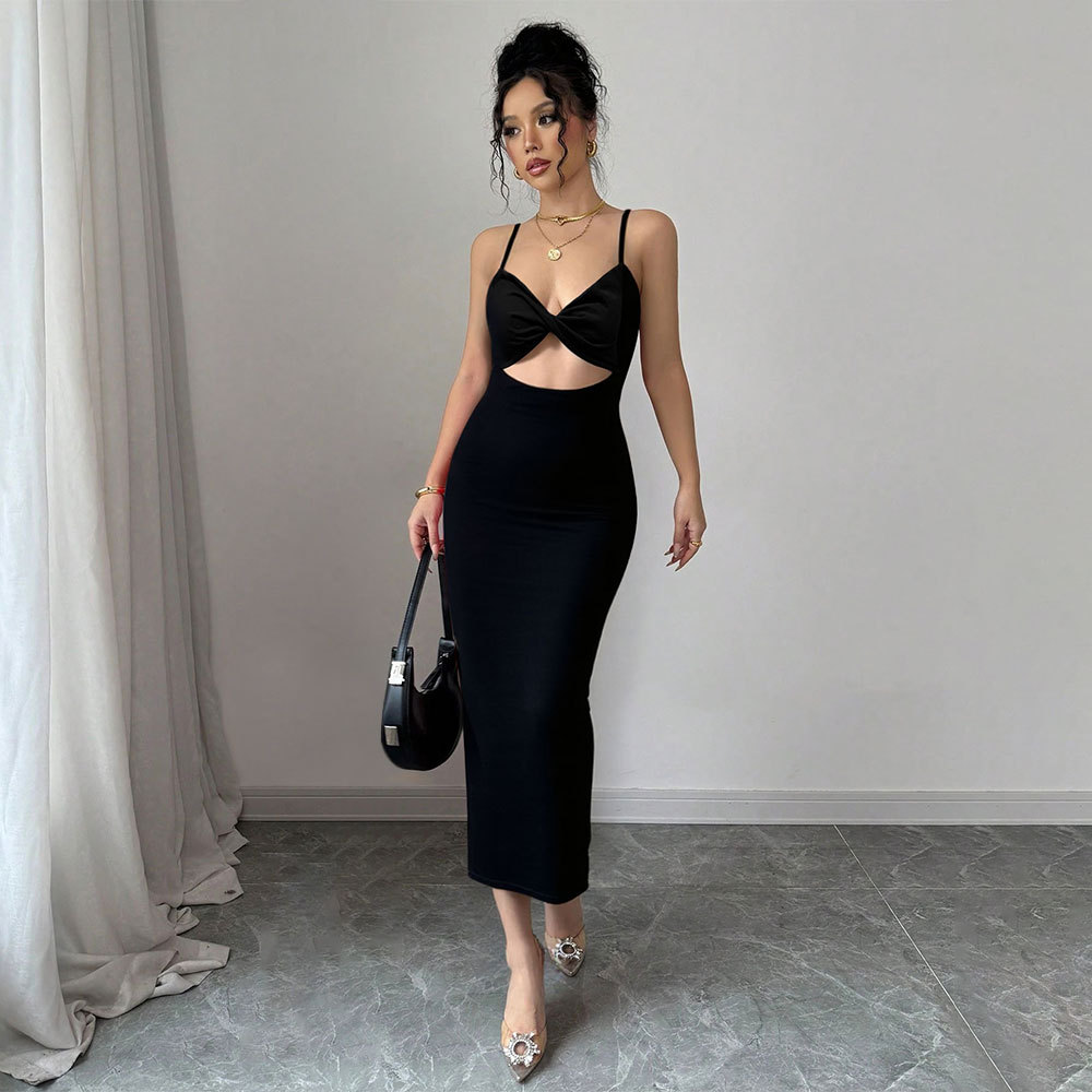 Elegant Sleeveless Slim Fit Long Dress for Women Summer