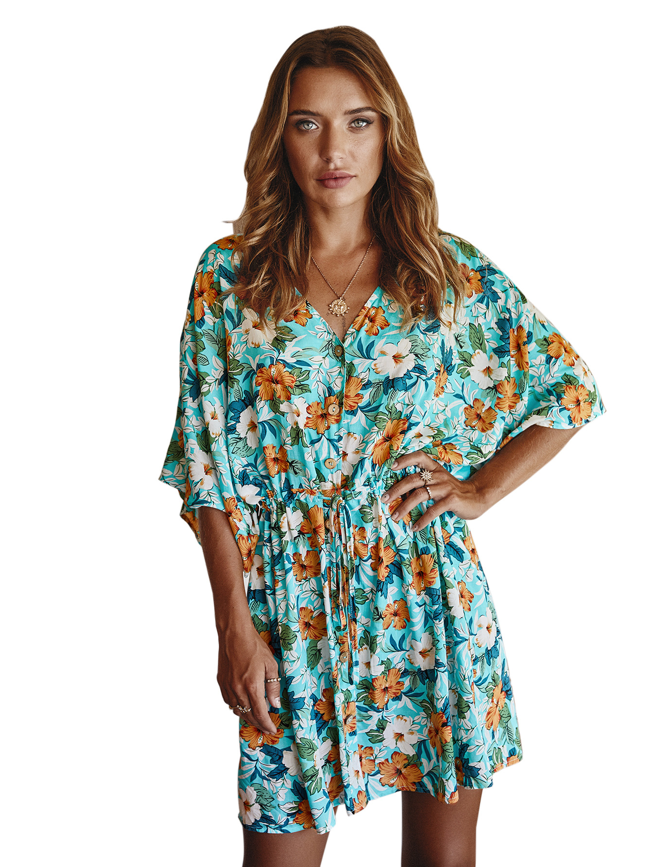 Fashionable Floral Print Womens Dress Spring Collection Casual Wear for Everyday Use Wholesale Available
