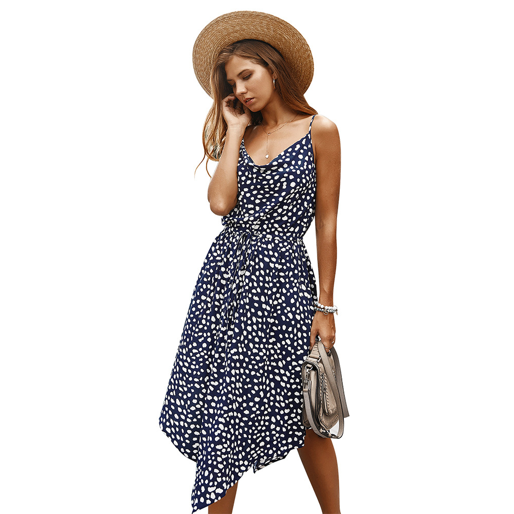 Womens Dress Polka Dot Pattern Casual Style Lightweight Fabric Perfect for Vacation Wholesale Available