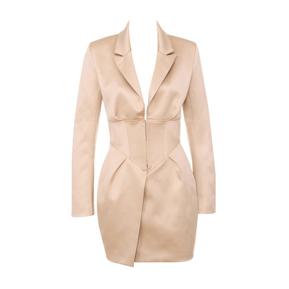 High Waist Irregular Hem Dress Sexy V Neck Long Sleeve Elegant Design Perfect for Parties and Formal Events