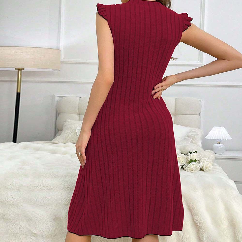 Women's Summer Casual V-Neck Sleeveless Dress