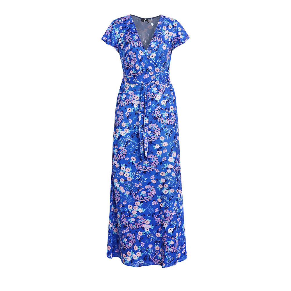 Bohemian Print Maxi Dress Summer Style Adjustable Tie Straps Lightweight Fabric Perfect for Casual Outings