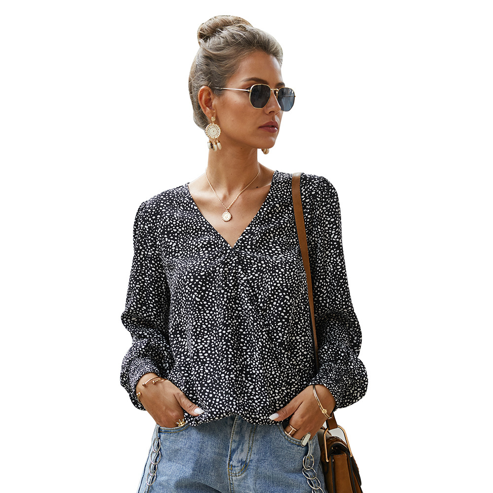 Womens Long Sleeve Floral Print T Shirt Original Design Trendy Style Spring Summer Collection Wholesale Available