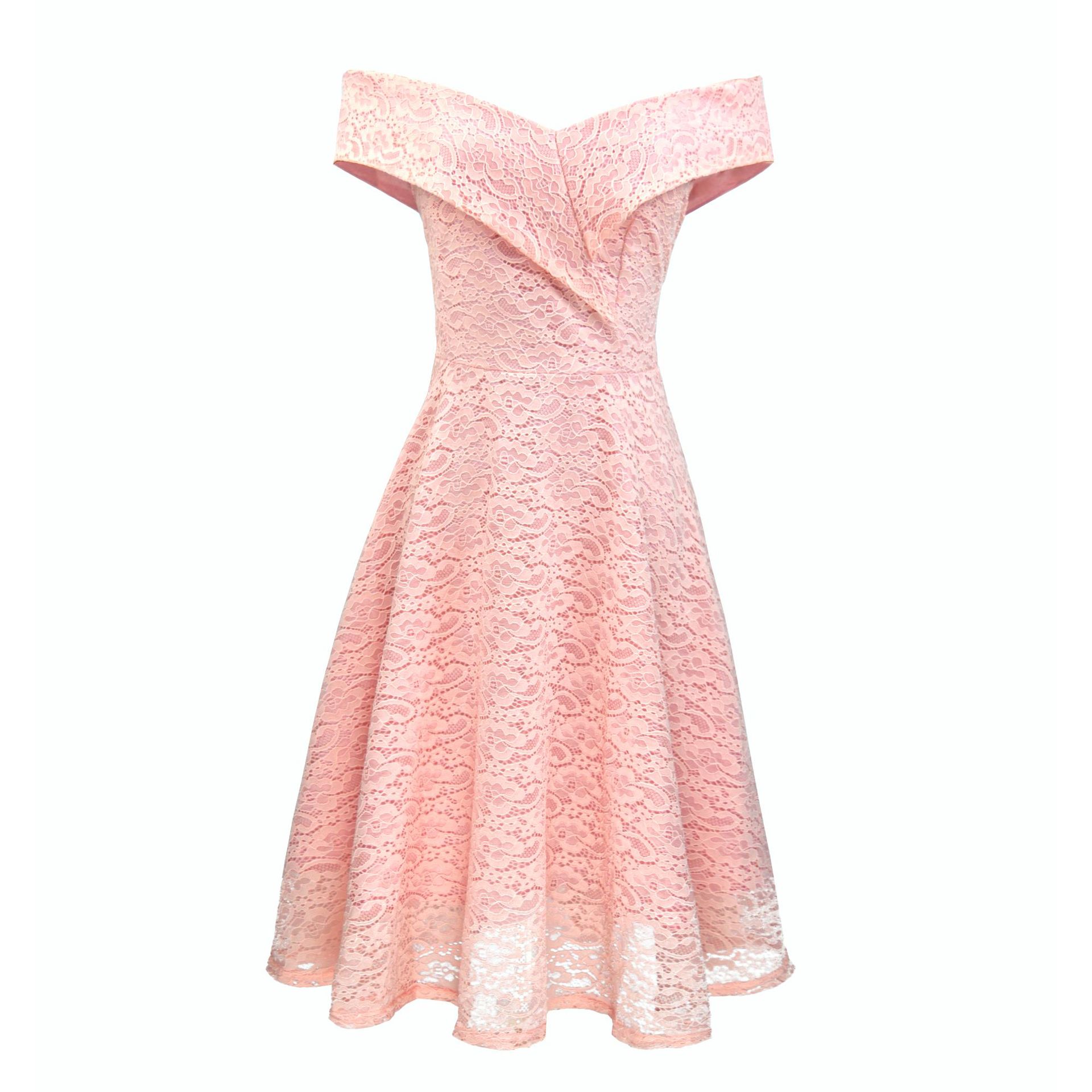Off Shoulder Lace Dress Elegant Design Autumn Winter Style Perfect for Bridesmaids Wholesale Available
