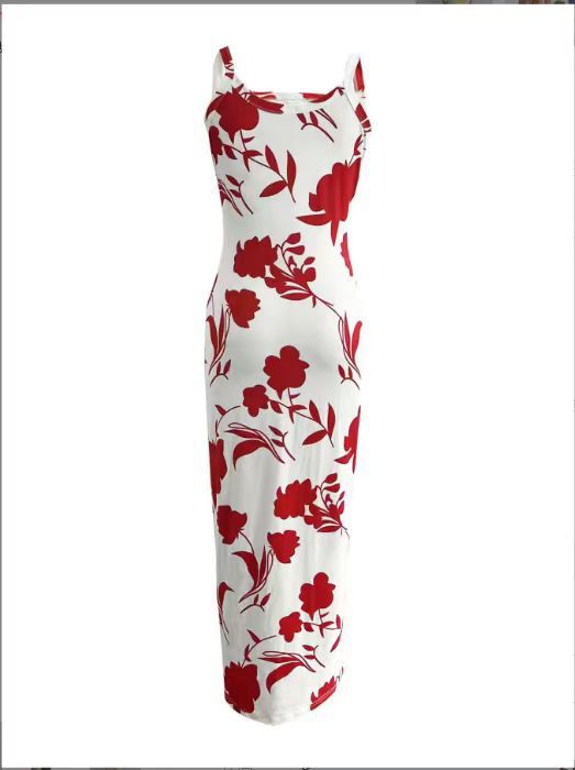 White Bodycon Maxi Dress Summer Style Sleeveless Lightweight Fabric Perfect for Casual Outings or Beach Wear