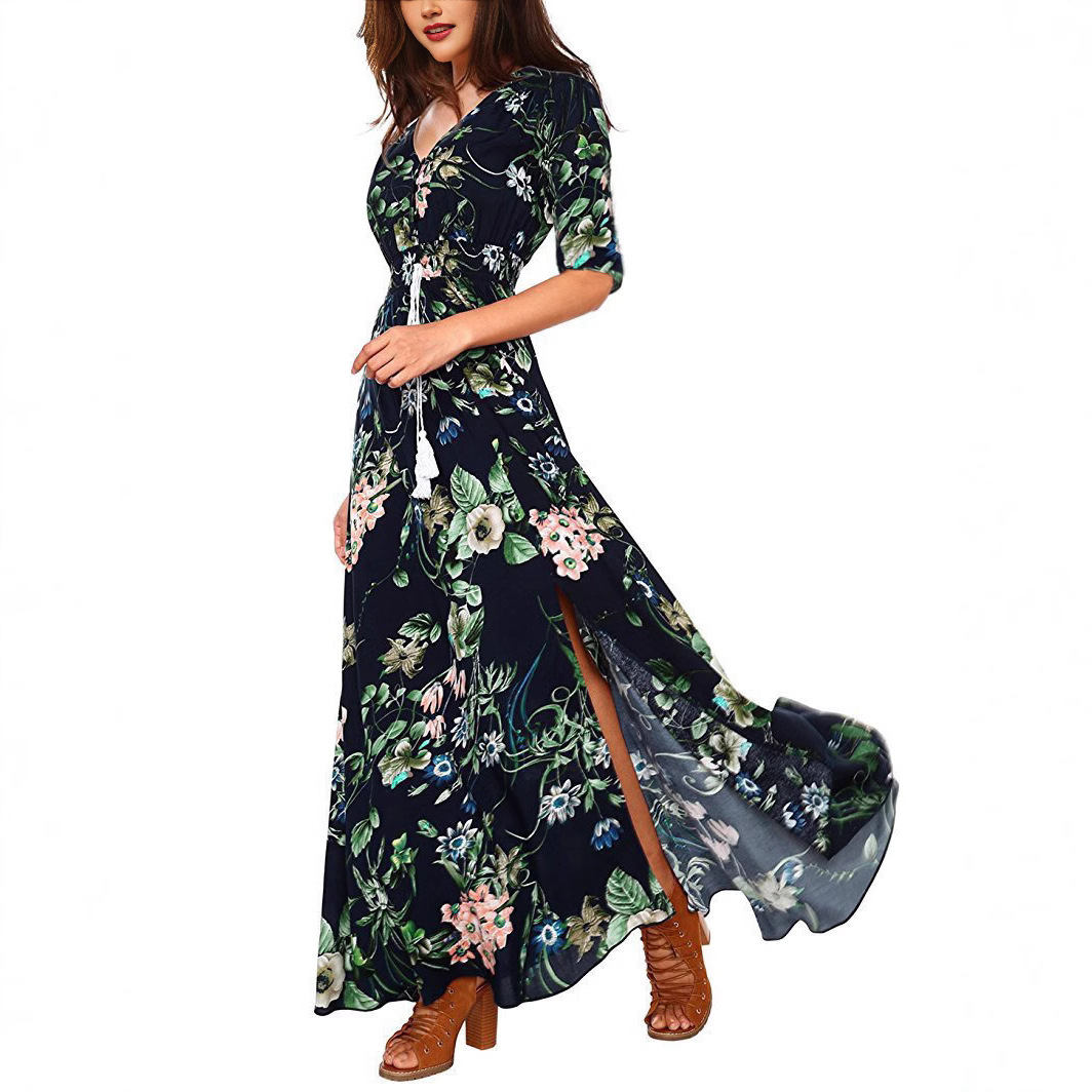 Women's Vintage Relaxed Vacation Dresses