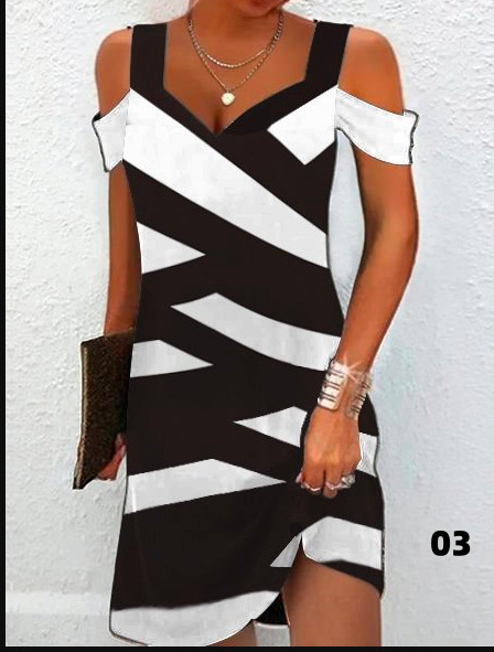 3D Digital Print Dress Summer Style Short Sleeve Comfortable Fabric Perfect for Casual Outings Wholesale Available