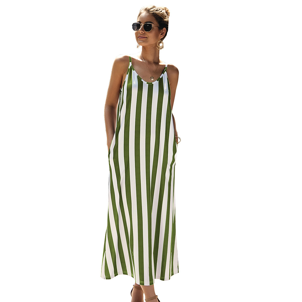 Striped Summer Dress Original Design Sleeveless Casual Style Perfect for Beach or Party Ready to Ship