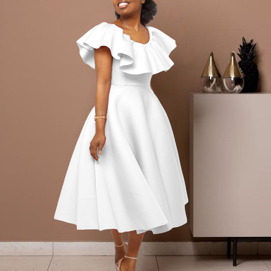 Elegant Ruffled Hem Maxi Dress for Parties and Events, Fashionable and Chic Evening Gown, Perfect for Special Occasions