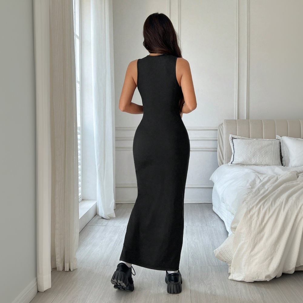 Women's Summer Slim Fit Sleeveless Maxi Dress