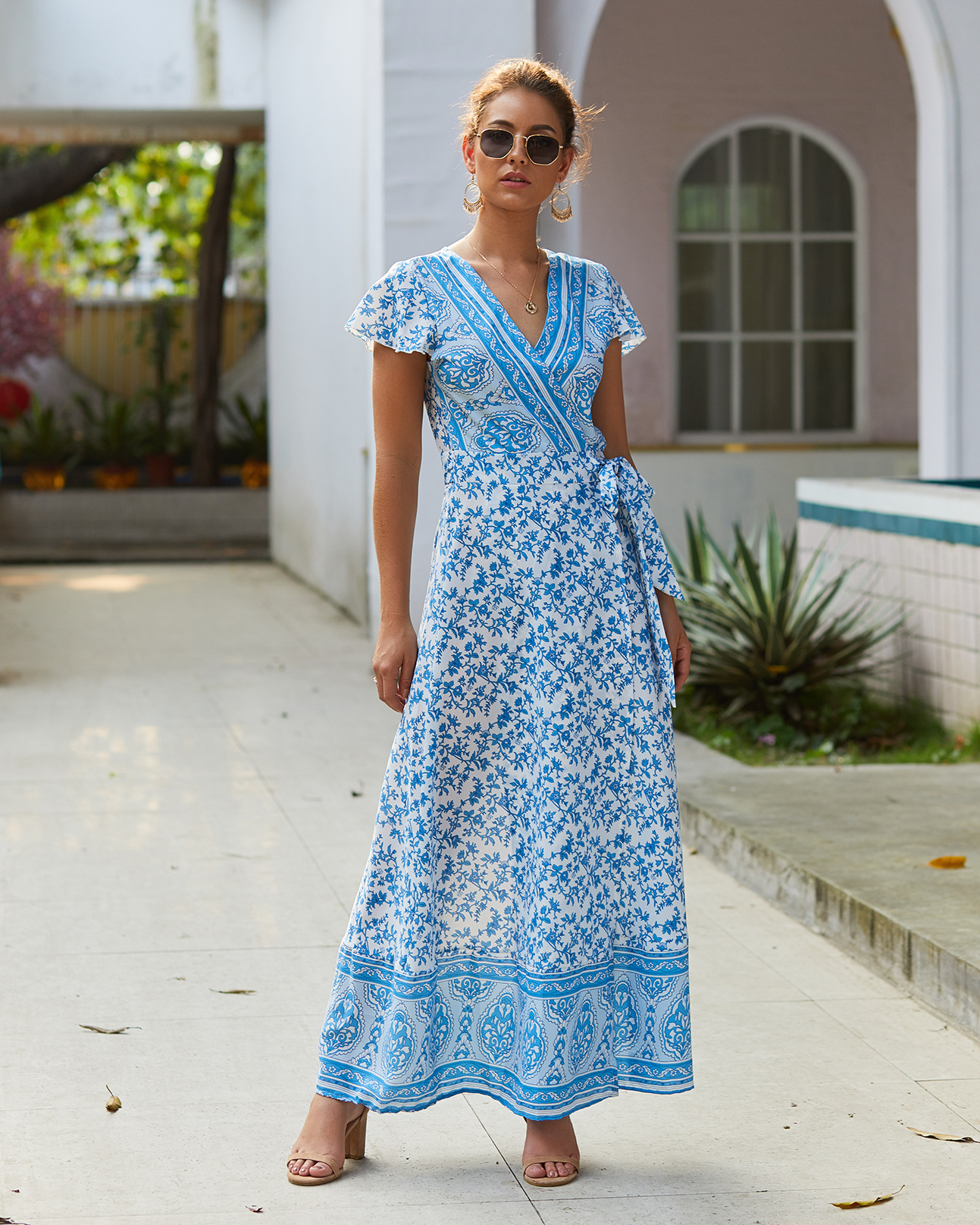 Summer Floral Maxi Dress for Women Casual Sexy Comfortable Perfect for Vacation Ready to Ship