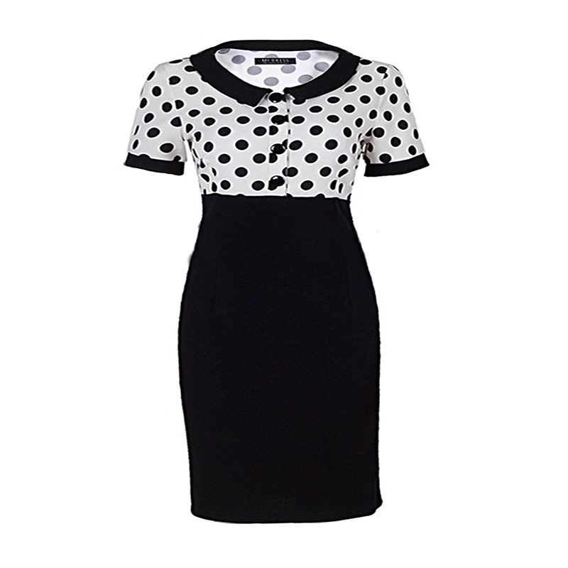 Pencil Dress Spring European and American Style Lapel POLO Collar Elegant Fit Wholesale Available