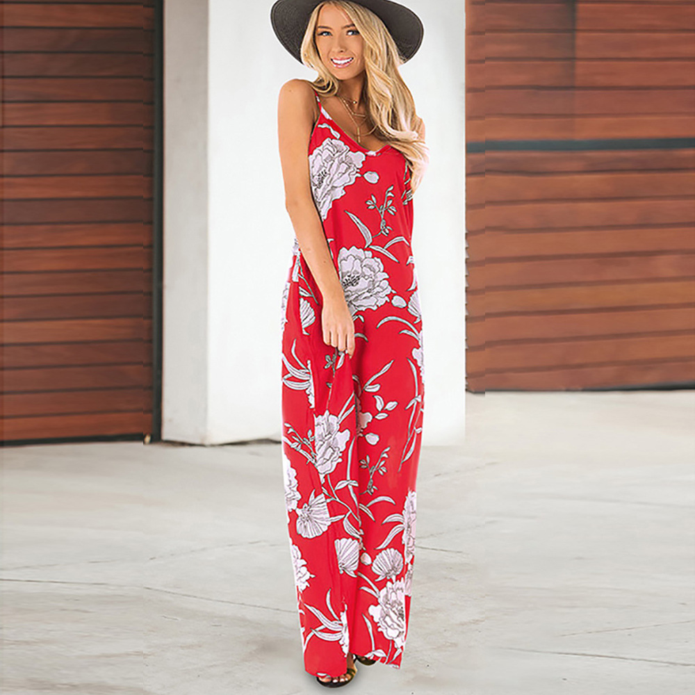 Summer Spring Womens Dress Sexy Slim Fit Spaghetti Strap Long Length Perfect for Casual Outings or Parties