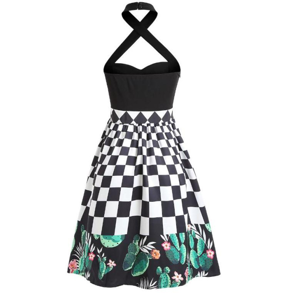 Fashionable Black and White Plaid Cami Top Lightweight Stylish Versatile Perfect for Summer Casual Wear Wholesale