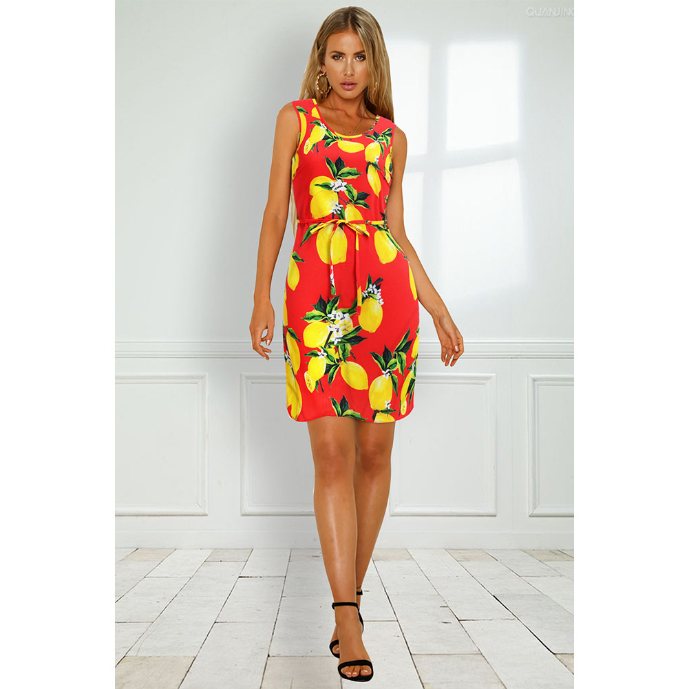 Vintage 50s Floral Print Maxi Dress Plus Size Sleeveless Comfortable Fabric Spring Summer Fashion Wholesale
