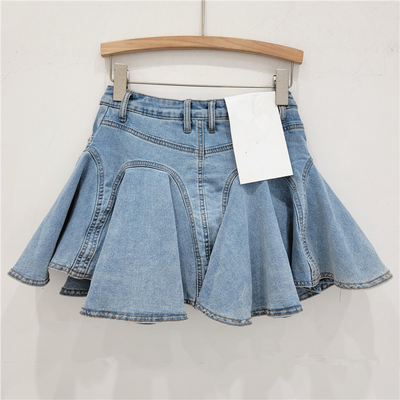 Summer Womens Ruffled Hem Skirt Trendy Korean Style Chic Design Flirty Fit Perfect for Casual Outings Wholesale
