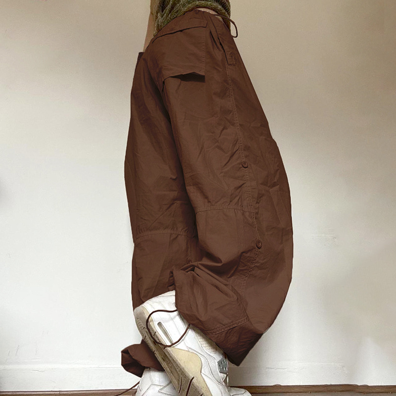 Casual Cargo Pants Loose Fit Tapered Leg Solid Color Breathable Fabric Summer Streetwear for Men Wholesale