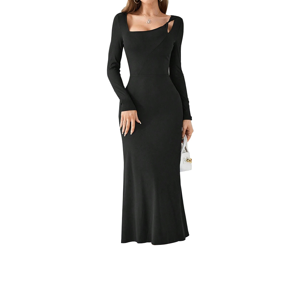 Sexy Slim Fit Hollow Back Long Bodycon Dress