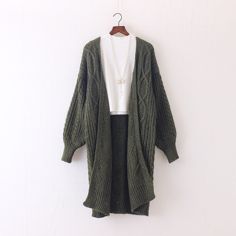 Long Oversized Chunky Knit Sweater Womens Pullover with Puff Sleeves Cable Knit Design Plus Size Warm for Fall