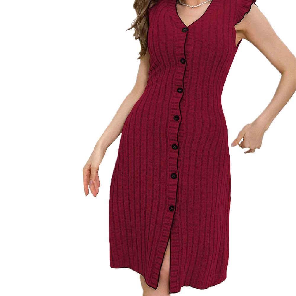 Women's Summer Casual V-Neck Sleeveless Dress