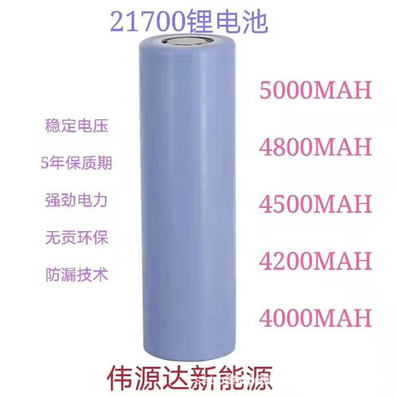 21700 Lithium Battery 5000mAh Power 5C 3.7V Electric Vehicle Battery Portable Power Bank Fast Charging
